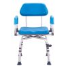 Swivel Shower Chair 360 Degree, Adjustable Shower Seat with Pivoting Arms & Padded Bath Seat for Inside Shower or Tub