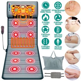 Full Body Massage Mat with Heat 10 Neck Relaxing massage Kneading Massage Heads