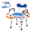 Swivel Shower Chair 360 Degree, Adjustable Shower Seat with Pivoting Arms for Inside Showers or Tubs