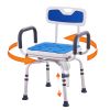 Swivel Shower Chair 360 Degree, Adjustable Shower Seat with Armrests and Backrest for Inside Shower or Bathtub