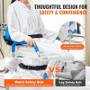 Sliding Tub Transfer Bench with 360 Degree Swivel Seat, Sliding Shower Chair with Pivoting Armrest & Padded Seat and Safety Belt