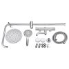 Shower Faucet Set 8" Round Shower Head 3 Function Thermostatic Rainfall Shower Faucet Set Handheld Sprayer with Constant Temperature Polished Chrome w