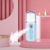 Mini Mist Sprayer Portable Facial Steamer Nebulizer Face Spray Spa Skin Moisturizing Handy Humidifier Skin Tester For Home Office Car Hotel (blue)