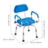 Swivel Shower Chair 360 Degree, Adjustable Shower Seat with Pivoting Arms & Padded Bath Seat for Inside Shower or Tub