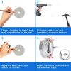8 Inch LED Wall Mount Two-Sided Magnifying Makeup Vanity Mirror, 12 Inch Extension Chrome Finish, 1X/3X Magnification, 360 Degree Rotation