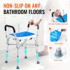 Shower Chair Seat, 400 lbs Capacity, Shower Stool with Crossing Bar, Padded Armrests and Back, Shower Chair for Inside Shower Bathtub