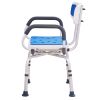 Swivel Shower Chair 360 Degree, Adjustable Shower Seat with Pivoting Arms for Inside Showers or Tubs