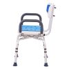 Swivel Shower Chair 360 Degree, Adjustable Shower Seat with Armrests and Backrest for Inside Shower or Bathtub