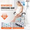 Shower Chair Seat with Padded Arms and Back, Shower Stool with Reinforced CrossBar, Adjustable Height Bench Bath Chair for Elderly Disabled
