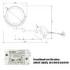 8 Inch LED Wall Mount Two-Sided Magnifying Makeup Vanity Mirror, 12 Inch Extension Chrome Finish, 1X/3X Magnification, 360 Degree Rotation