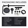 Shower Faucet Set 8" Square Shower Head 3 Function Thermostatic Rainfall Shower Faucet Set Handheld Sprayer Tub Spout with Constant Temperature Matte