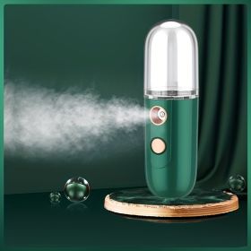 Water Replenishment Instrument Cold Spray Humidifier USB Charging Handheld Face Steamer Portable Creative Gift Beauty Water Replenishment Instrum (Color: White, size: 11*3.75cm/4.3*1.5inch)