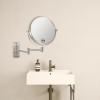 8-inch Wall Mounted Makeup Vanity Mirror, 1X / 10X Magnification Mirror, 360Â° Swivel with Extension Arm